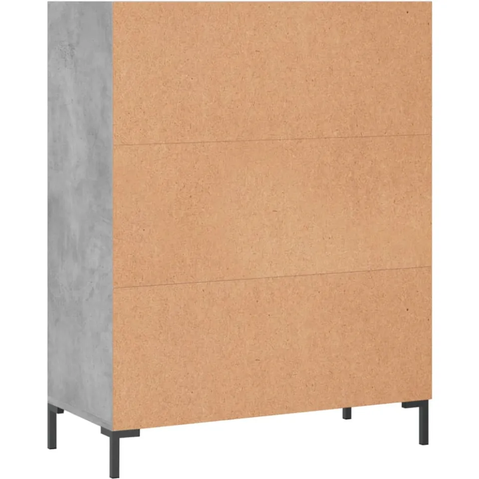 vidaXL Boekenkast 69,5x32,5x90 cm bewerkt hout betongrijs wit, foto 4