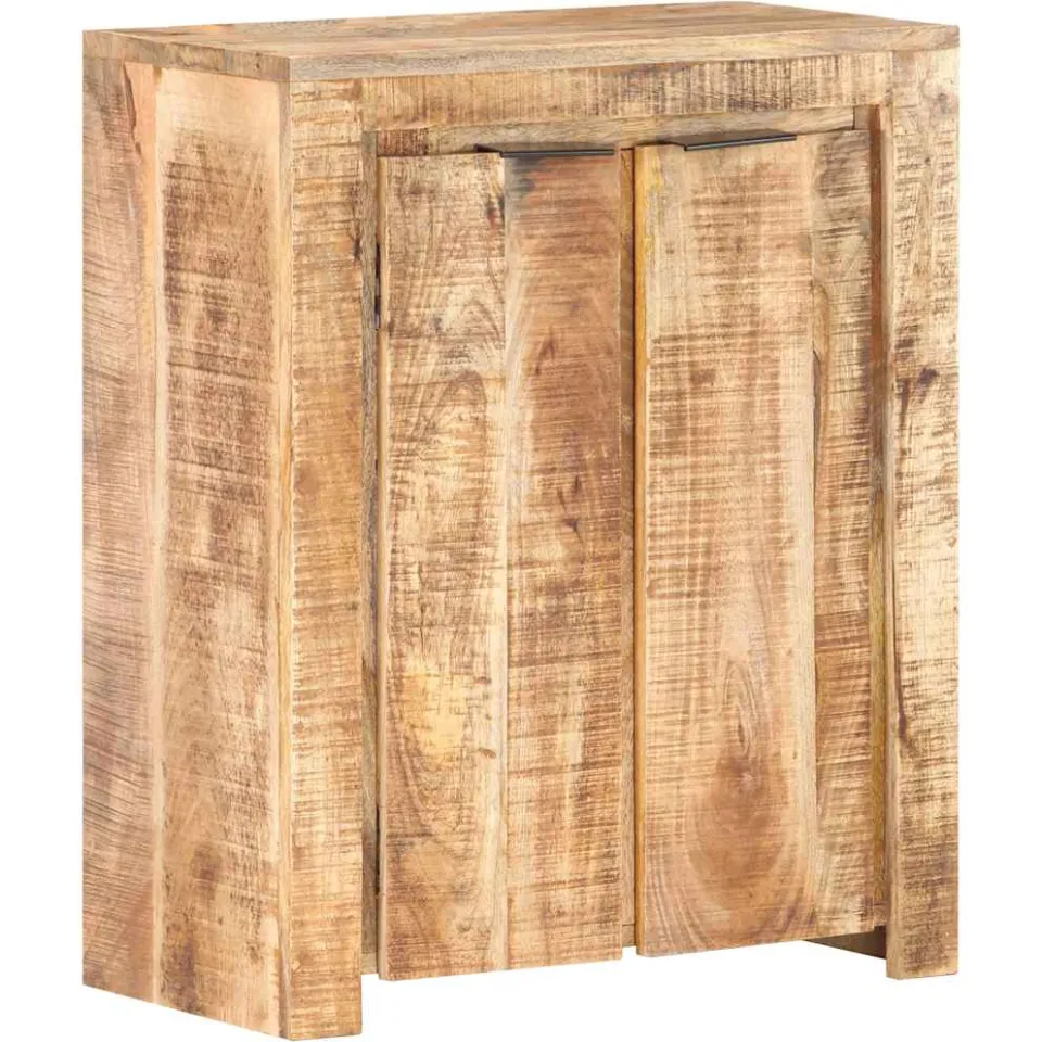 vidaXL Dressoir 59x33x75 cm ruw mangohout bruin, foto 3