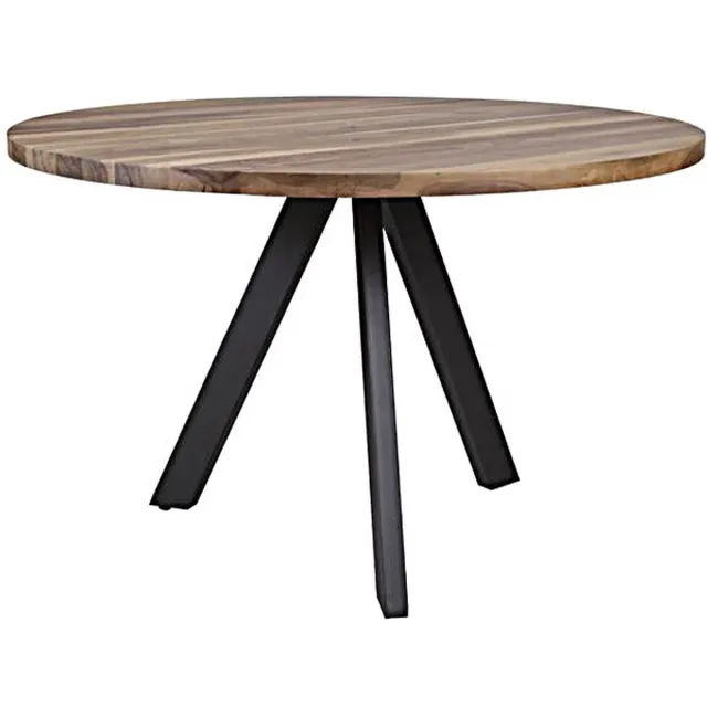 Meubelplaats Eettafel Daytona 120 cm Notenhout - Naturel taupe velours Taupe