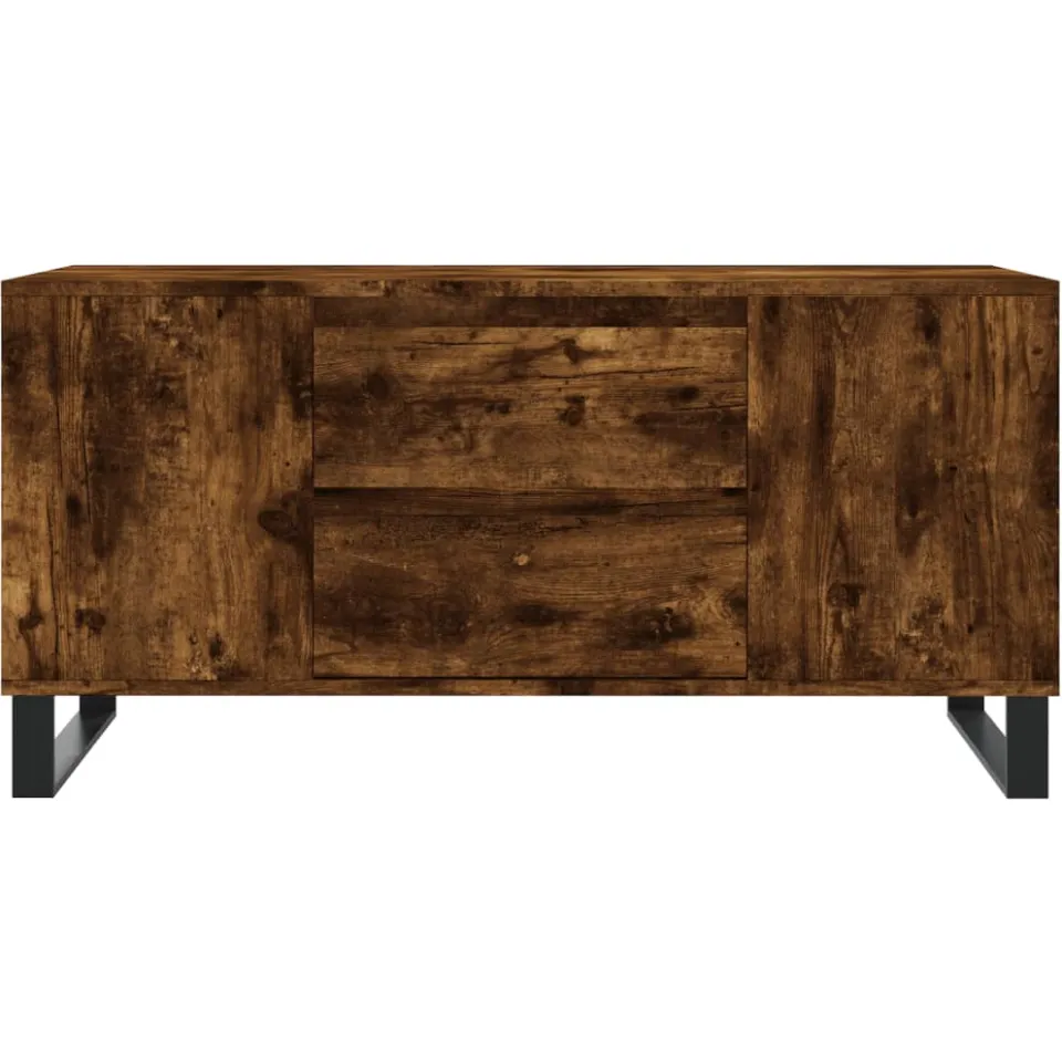 vidaXL Salontafel 102x44,5x50 cm bewerkt hout gerookt eikenkleurig Bruin