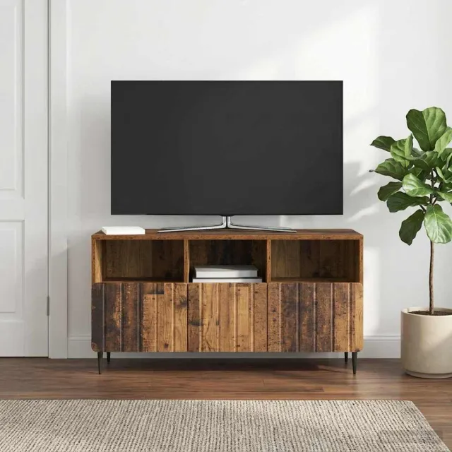 vidaXL TV-kast met lade Oud hout 102 x 34,5 x 50 cm Bewerkt hout bruin, foto 2
