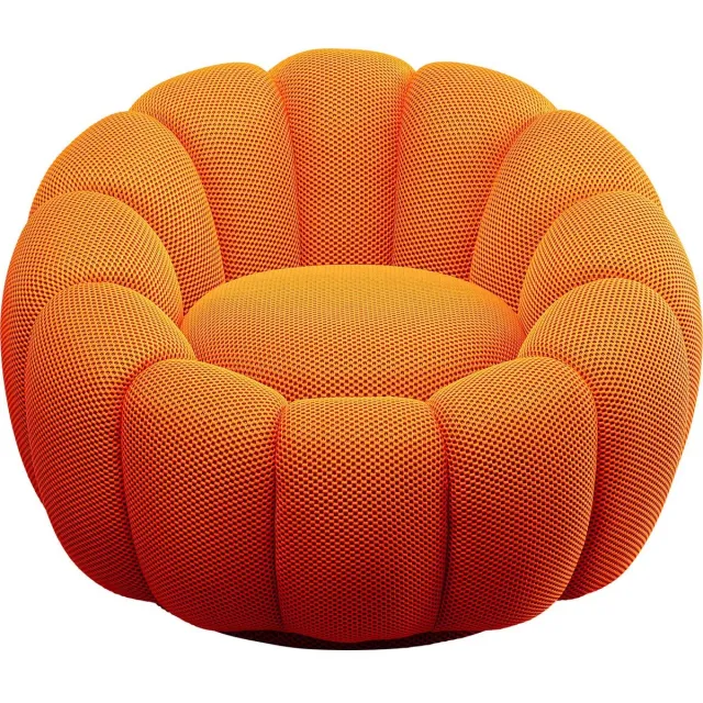 Kare Design Draaifauteuil Peppo Bloom oranje Kare Design