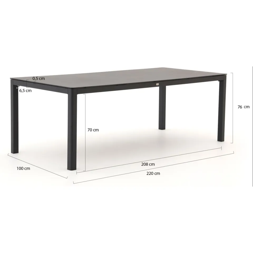 Intenso Furniture Intenso Asti/La Fonte 220cm dining tuinset 7-delig grijs, foto 3