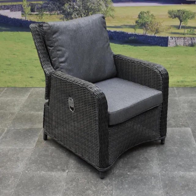 premium collection Bilbao premium dining loungeset 9 delig antraciet wicker