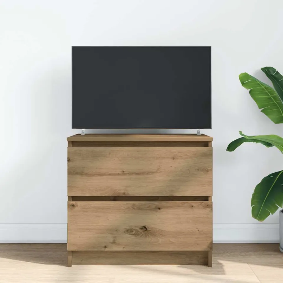 vidaXL Tv-meubel 60x35x54 cm bewerkt hout artisanaal eikenkleur, foto 4