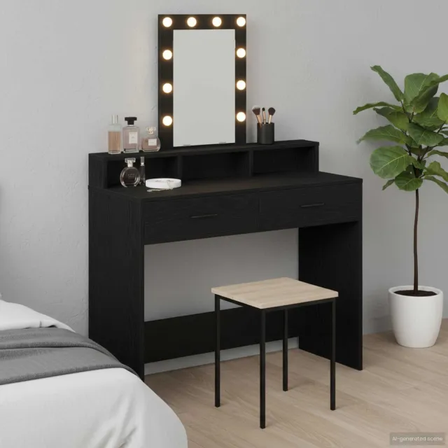 vidaXL Plafondtafel Zwart 100 x 41 x 140 cm Bewerkt hout, foto 2