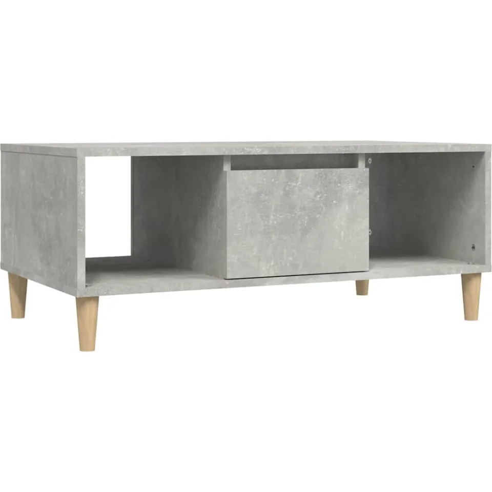 vidaXL Salontafel 90x50x36,5 cm bewerkt hout betongrijs grijs
