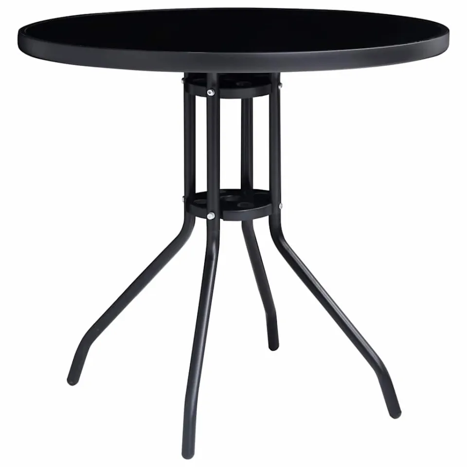 vidaXL 5-delige Tuinset aluminium en textileen zwart, foto 4