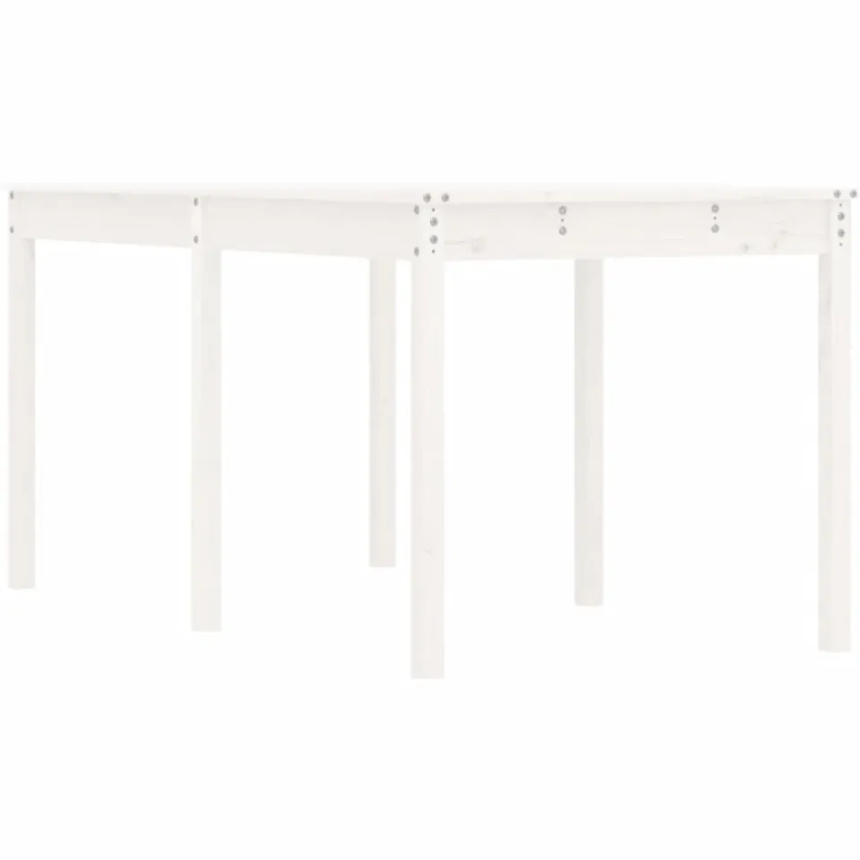 vidaXL Tuintafel 159,5x82,5x76 cm massief grenenhout wit