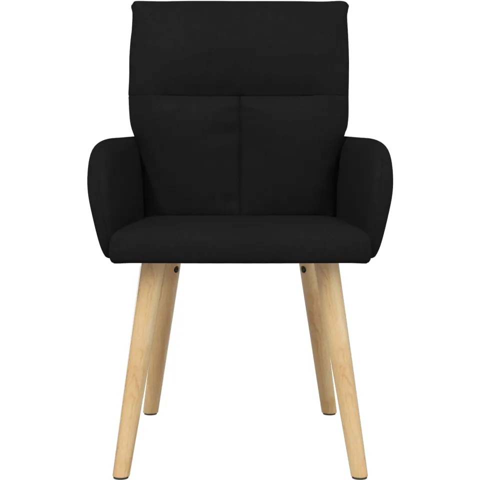 vidaXL Eettafelstoelen 4 st Stof Zwart 60 x 56 x 93 cm