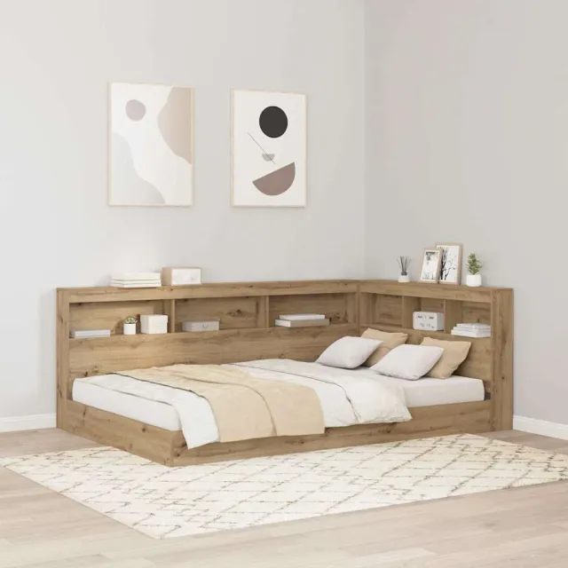 vidaXL Opberghoofdbord Artisan Eiken Bewerkt hout Bruin