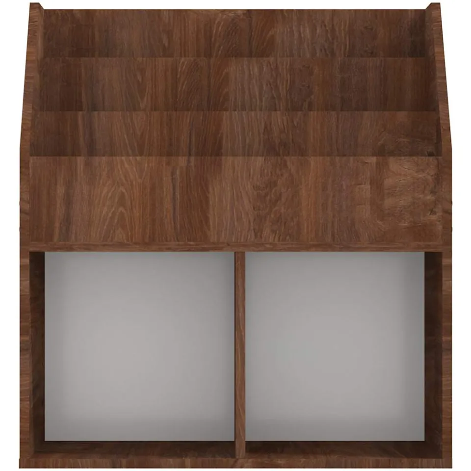 vidaXL Kindertijdschriftenrek 71x30x78,5 cm bewerkt hout bruineiken, foto 4