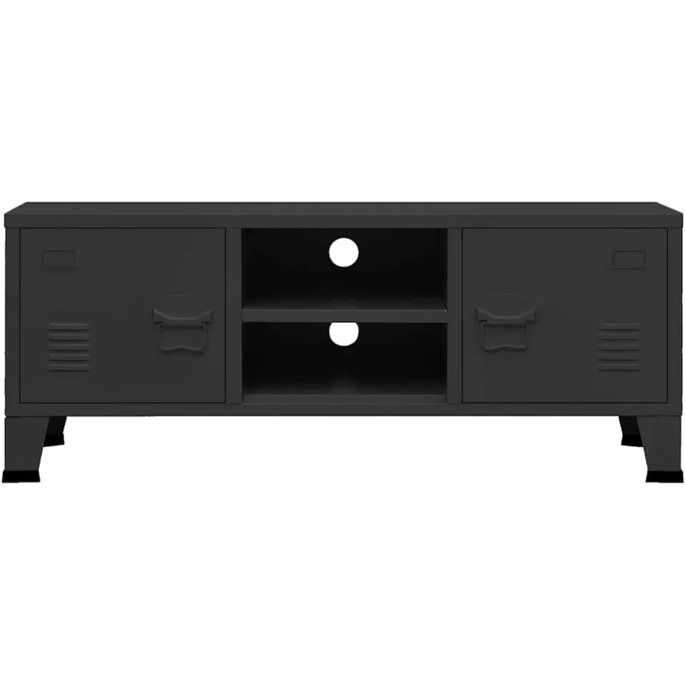 vidaXL Tv-meubel industrieel 105x35x42 cm metaal zwart
