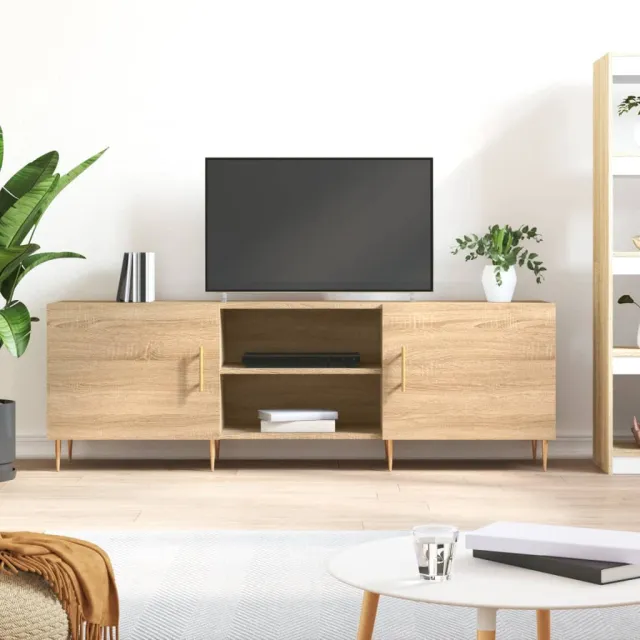 vidaXL Tv-meubel 150x30x50 cm bewerkt hout sonoma eikenkleurig, foto 2