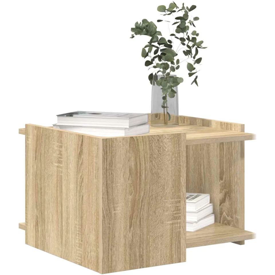 vidaXL Salontafel Sonoma Eiken 50,5 x 50 x 33 cm Bewerkt hout Bruin