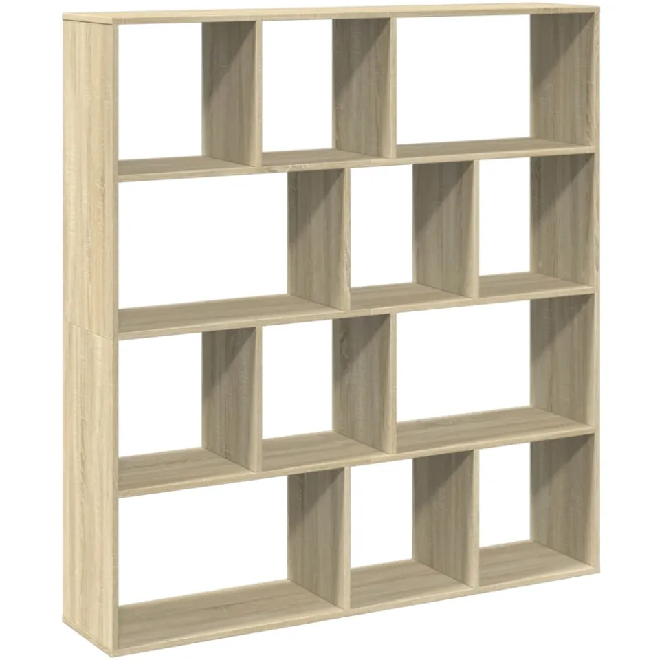 vidaXL Boekenkast 132x29x141,5 cm bewerkt hout sonoma eikenkleurig, foto 3