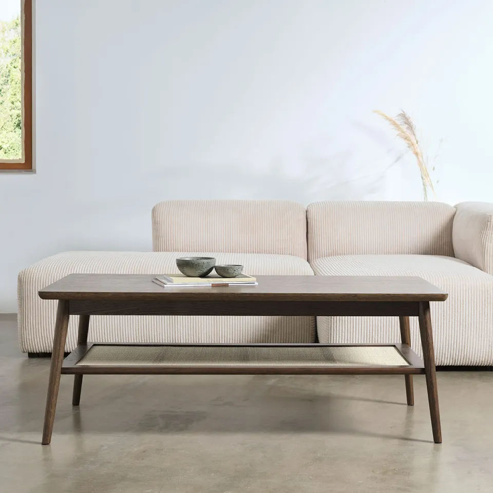 Olivine Boas houten salontafel gerookt eiken - 120 x 60 cm, foto 3