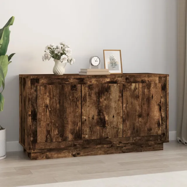vidaXL Dressoir 102x35x55 cm bewerkt hout gerookt eikenkleurig Bruin