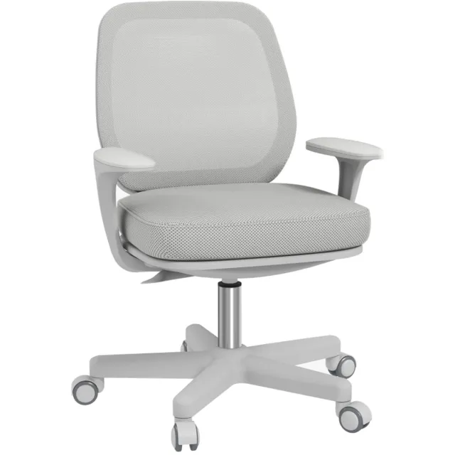 Clruro Bureaustoel - 55x48x82,5-94,5 cm - Ergonomisch Draaibaar - Grijs