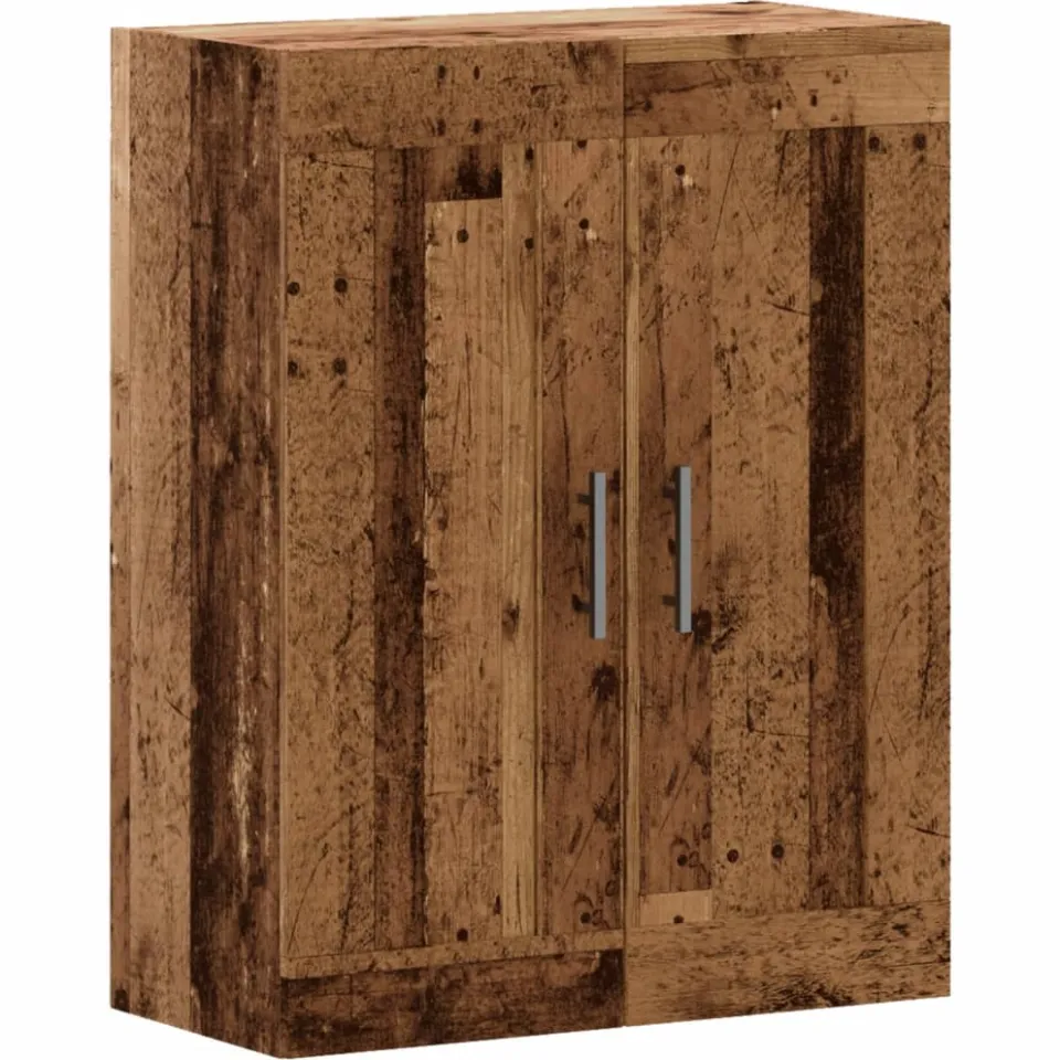 vidaXL Wandkast 69,5x34x90 cm bewerkt hout oud houtkleurig bruin, foto 3