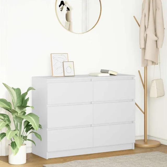 vidaXL Dressoir 100x35x76 cm spaanplaat wit, foto 2