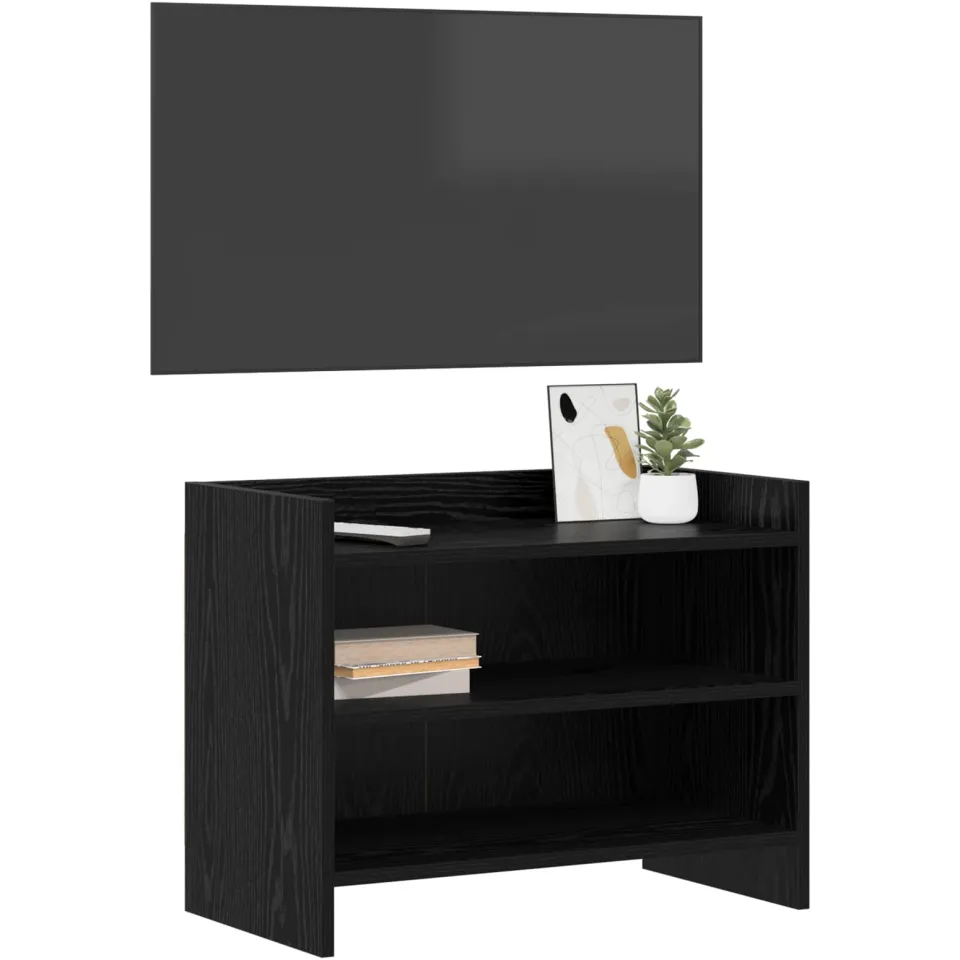 vidaXL TV-kast 60 x 33 x 47 cm Zwart eiken Bewerkt hout