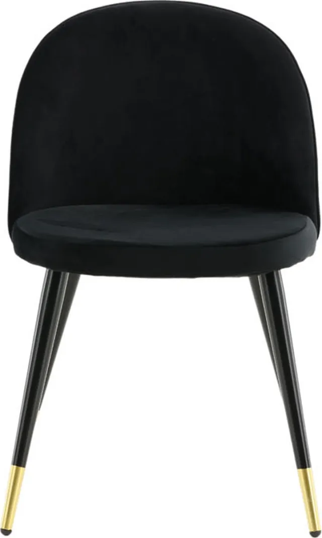 Venture Home Venture-Home-Eetkamerstoelen-2-st-Velvet-fluweel-zwart-en-messing