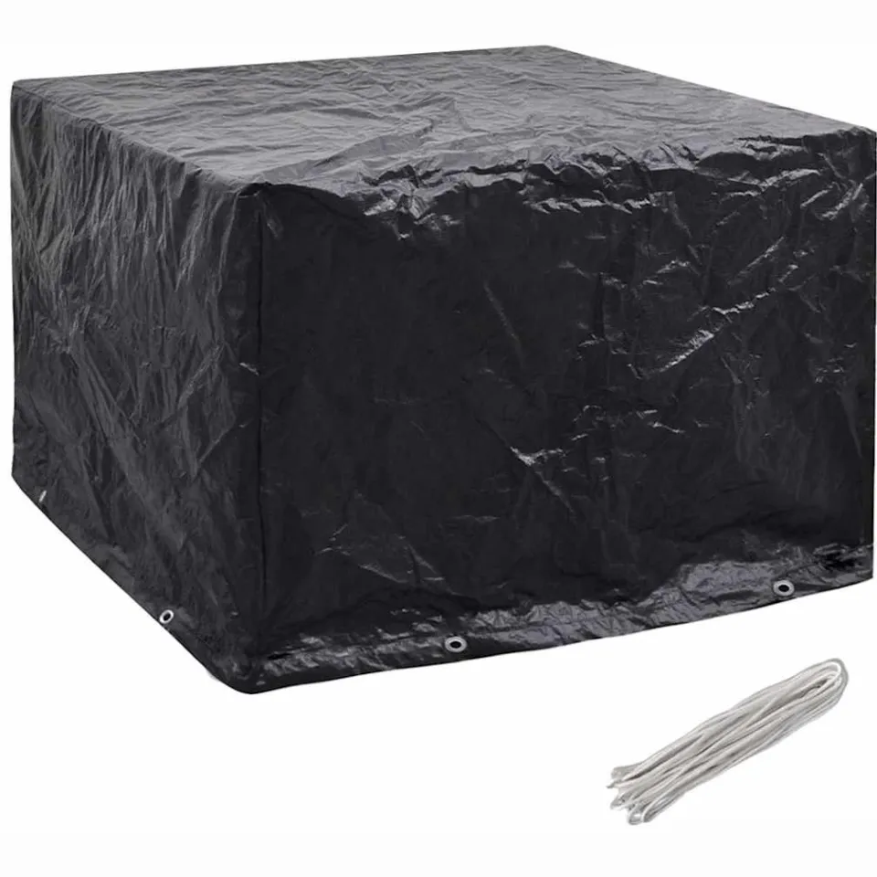 vidaXL Tuinmeubelhoezen 2 st 8 ogen 122x112x98 cm zwart, foto 2
