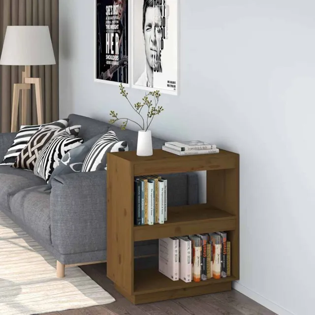 vidaXL Boekenkast 60x35x71 cm massief grenenhout honingbruin bruin, foto 2
