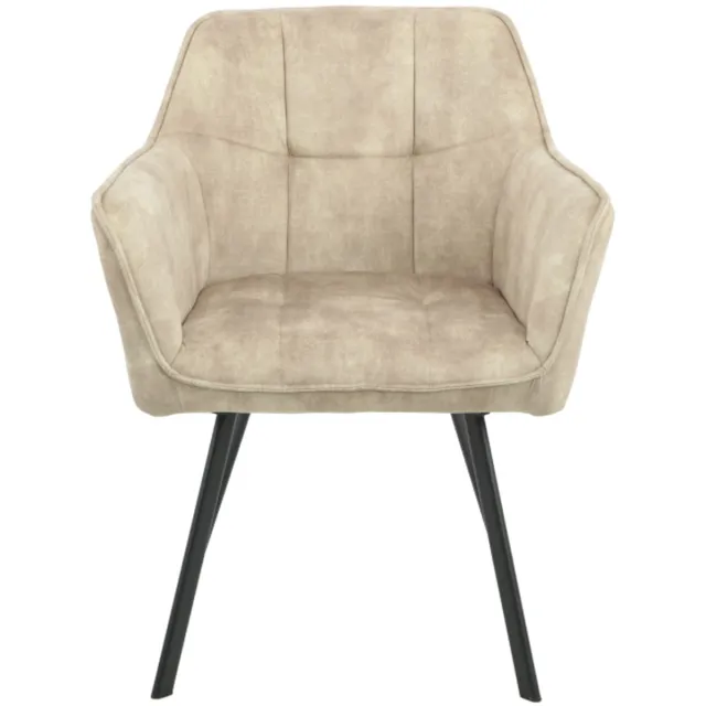 Starfurn Eetkamerstoel Emma - Taupe Velvet - Set van 2