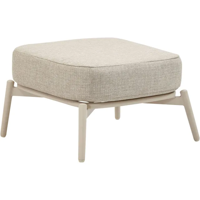 AVH-Collectie Monza voetenbank aluminium latte zand / latte / linen
