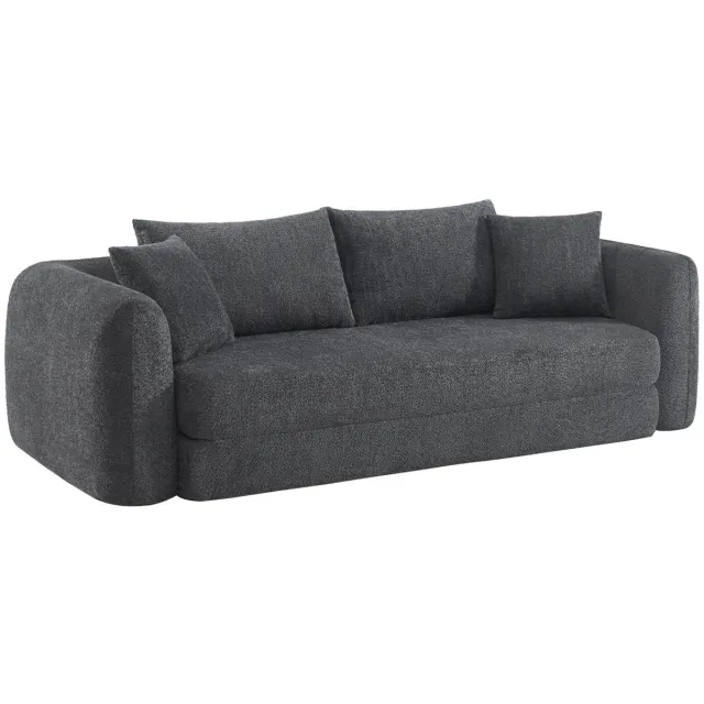 sweeek Slaapbank met 3 zitplaatsen 243 x 112 x 66 cm - sweeetch Donkergrijs