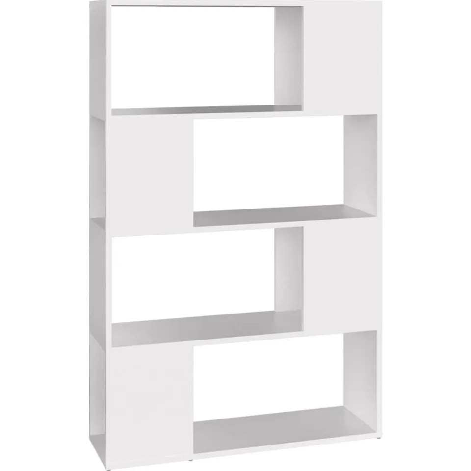 vidaXL Boekenkast/kamerscherm 80x24x124,5 cm bewerkt hout wit