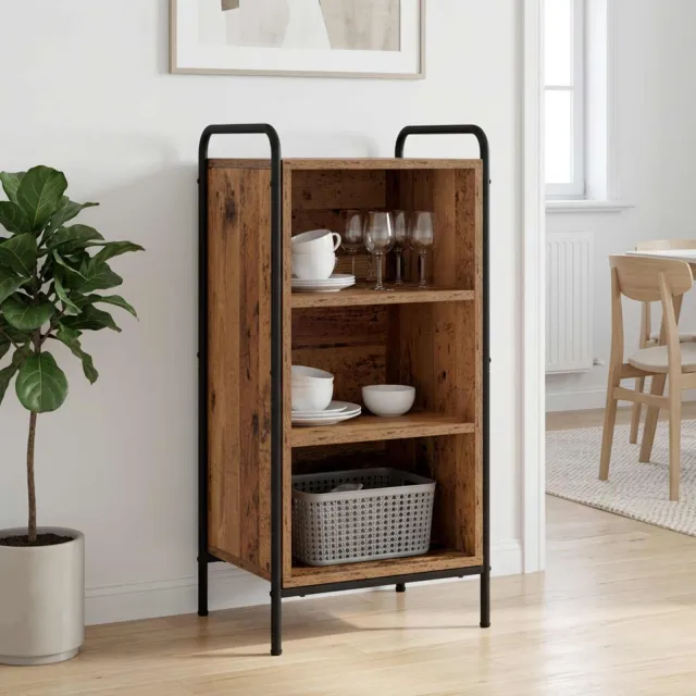 vidaXL Dressoir Oud hout 97 x 33 x 81 cm Bewerkt hout Bruin