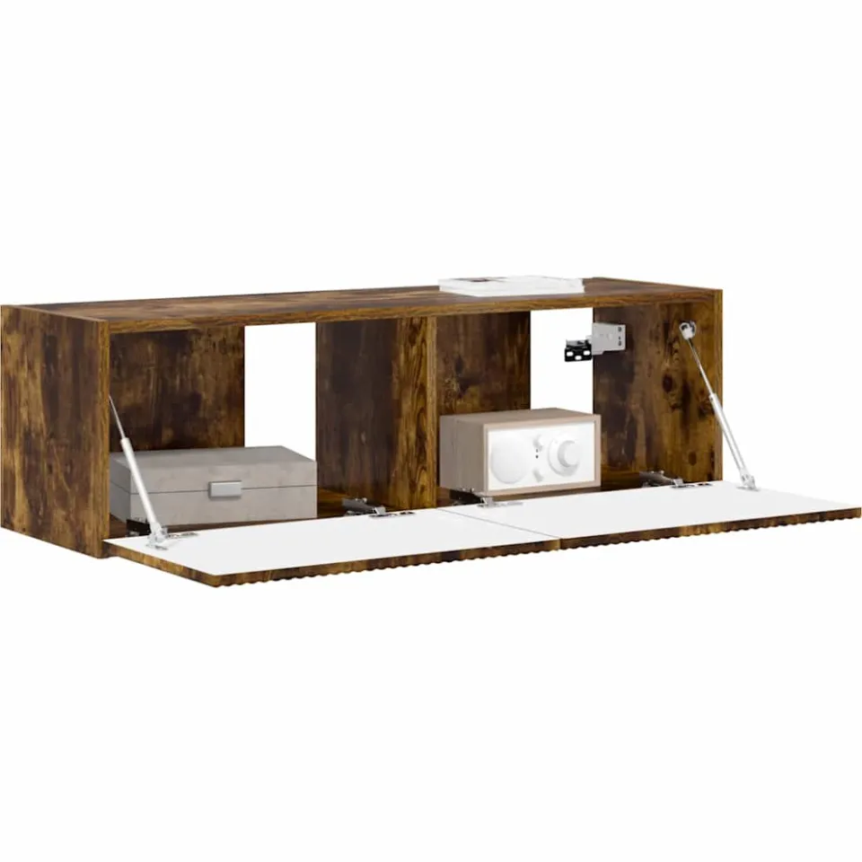 vidaXL TV Wandkast 98 x 31 x 29,5 cm Gerookt eiken Bewerkt hout Bruin