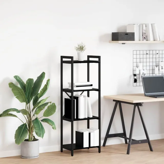 vidaXL Boekenkast 40 x 30 x 119 cm Bewerkt hout Zwart Eiken