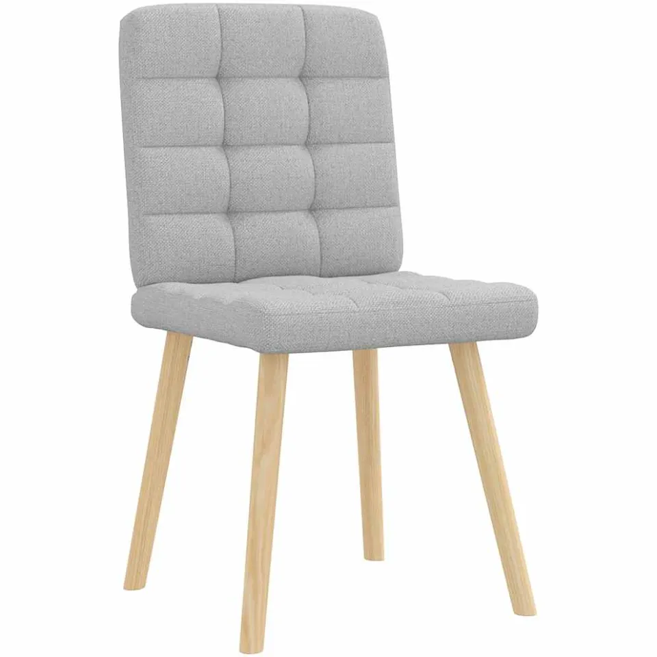 vidaXL Eetkamerstoelen 2 st stof wolk grijs, foto 4