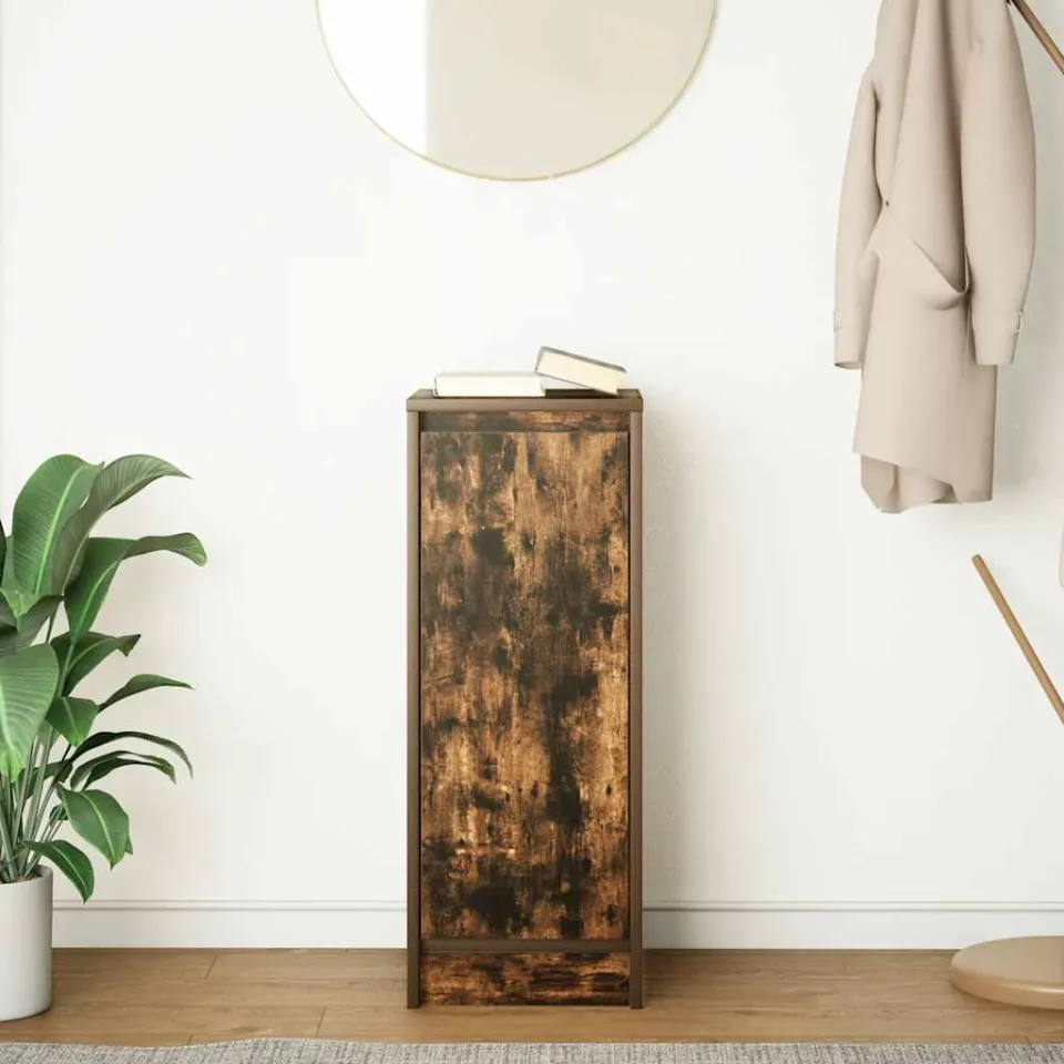 vidaXL Dressoir 29,5x34x76 cm bewerkt hout gerookt eikenkleurig, foto 3
