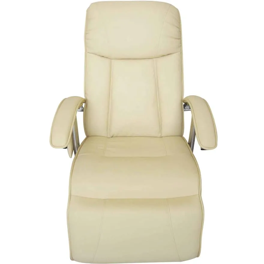 vidaXL Massagestoel kunstleer crèmewit, foto 2