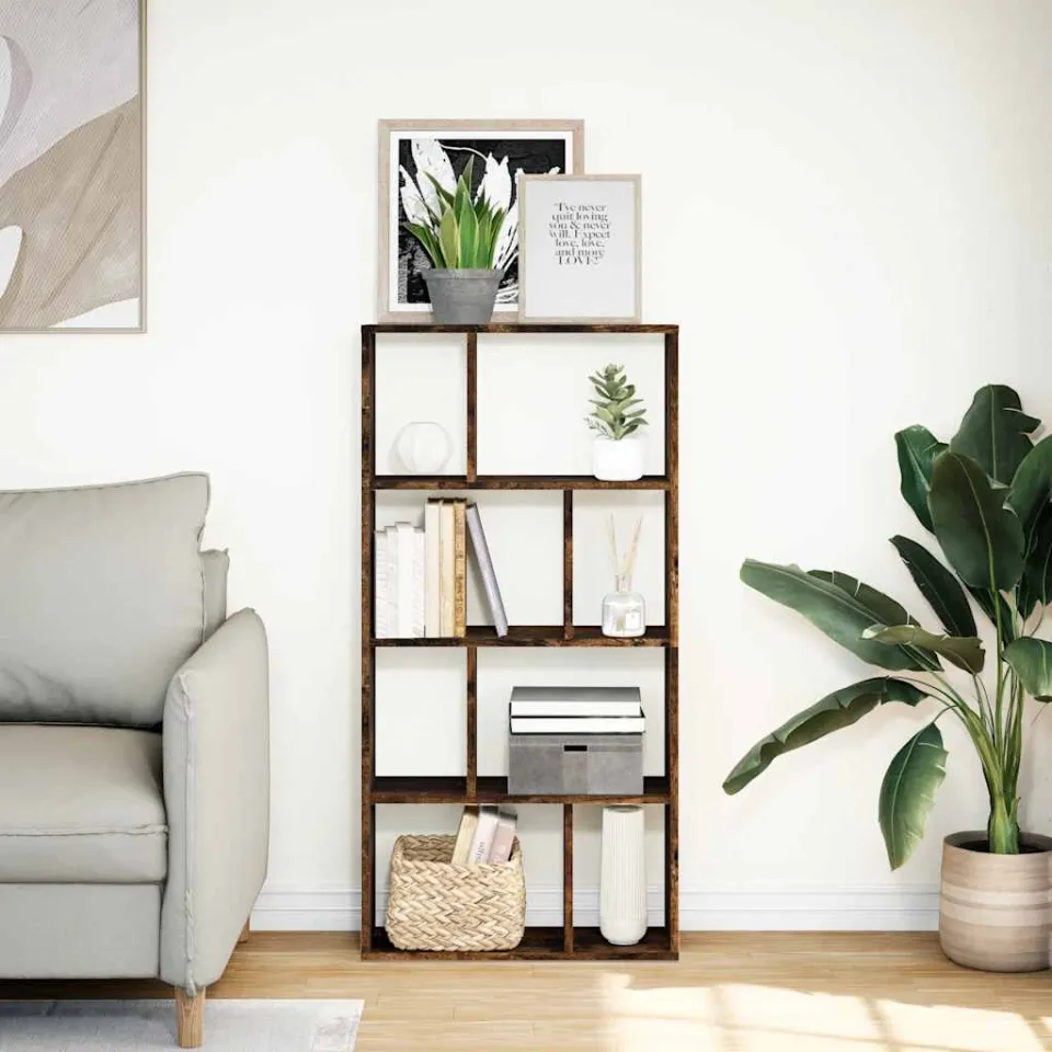 vidaXL Boekenkast 60x20x120,5 cm bewerkt hout gerookt eikenkleurig, foto 3