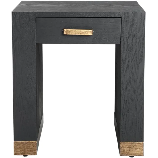 PTMD Bijzettafel Tiess - Zwart - 45x45x50cm