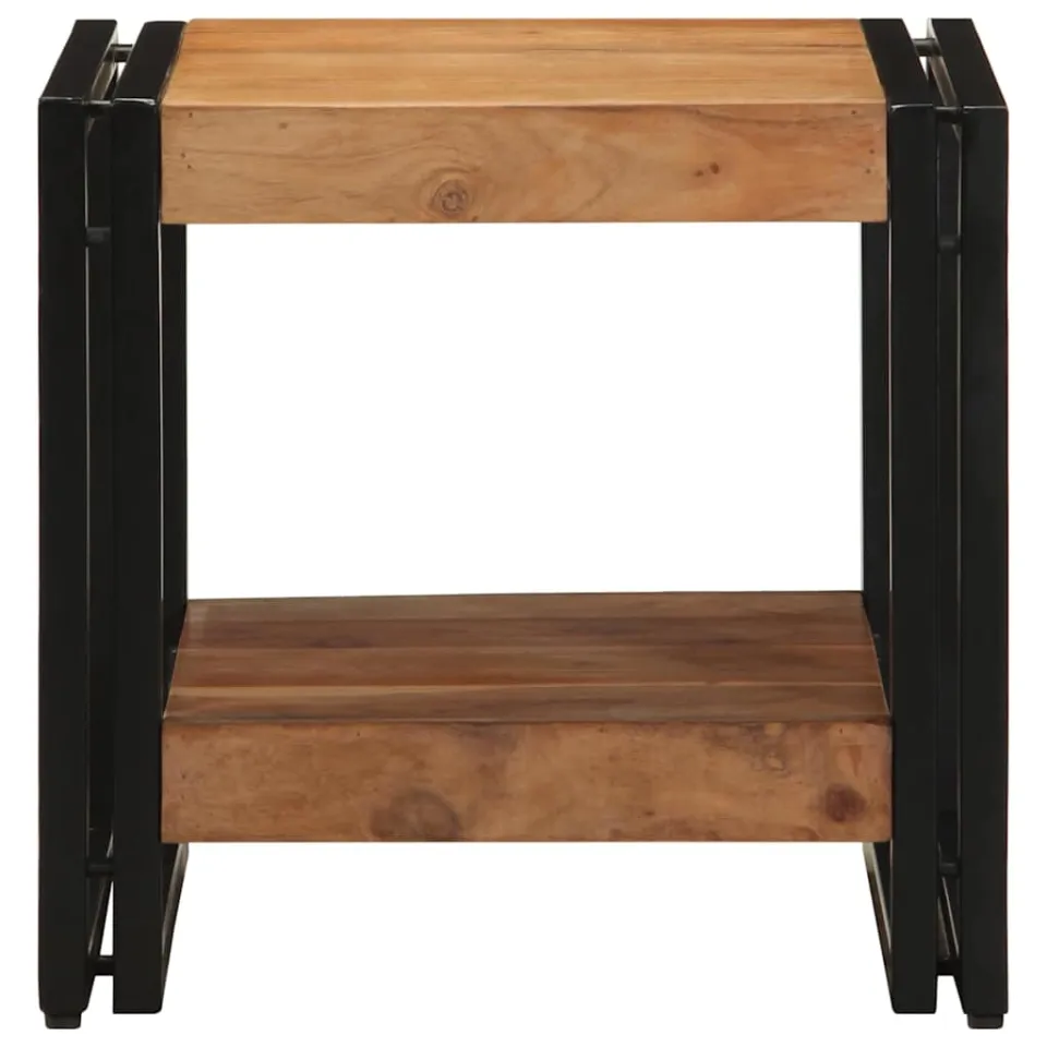 vidaXL Salontafel Bruin 40 x 40 x 38 cm Massief Acaciahout, foto 2