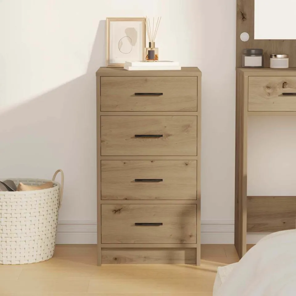 vidaXL Dressoir artisanaal eikenkleurig 40 x 41 x 75 cm Bewerkt hout, foto 3