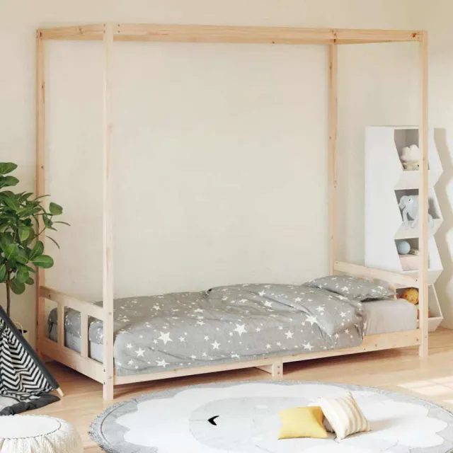 vidaXL Kinderbedframe 90x190 cm massief grenenhout bruin, foto 2