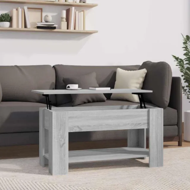 vidaXL Salontafel 101x49x52 cm bewerkt hout grijs sonoma eikenkleurig, foto 2