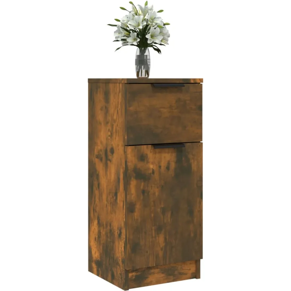 vidaXL Dressoirs 2 st 30x30x70 cm bewerkt hout gerookt eikenkleurig, foto 3