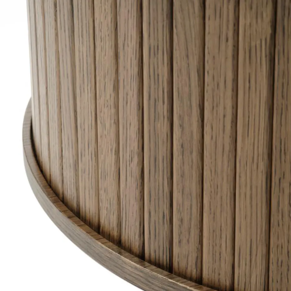 Olivine Lenn houten salontafel gerookt eiken - Ø90 cm, foto 2