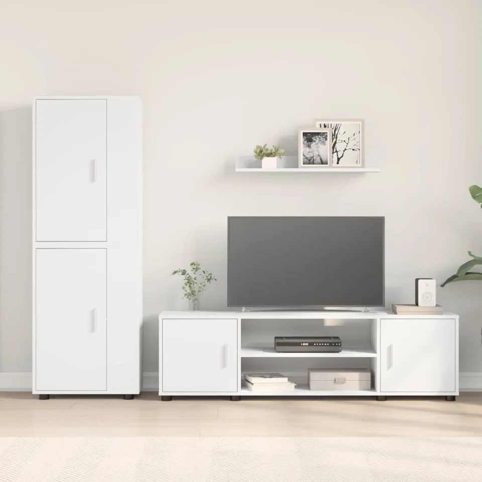 vidaXL Tv-meubelset 140 x 40 x 33 cm Wit, foto 4