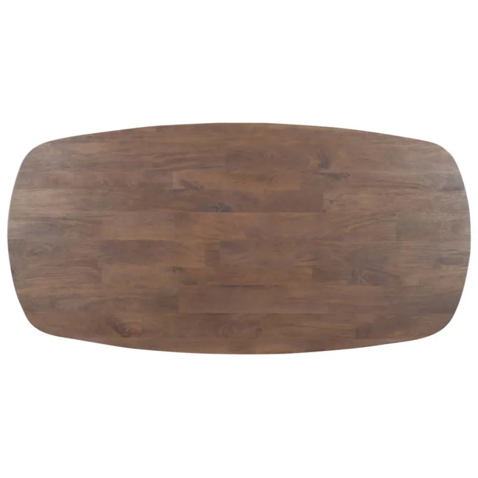Giga Meubel Eettafel Majada - Deens Ovaal Donkerbruin Hout - 200x100x76cm, foto 6