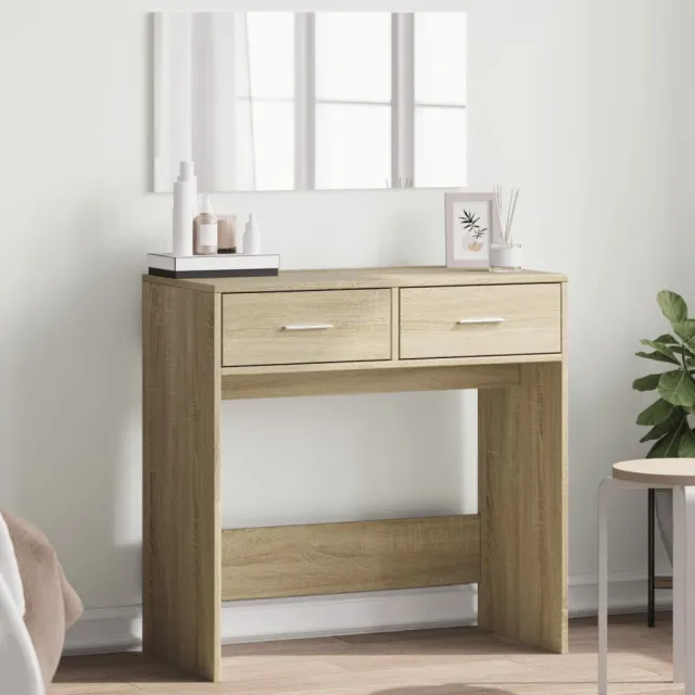 vidaXL Kaptafel met spiegel 80x39x80 cm sonoma eikenkleurig Bruin